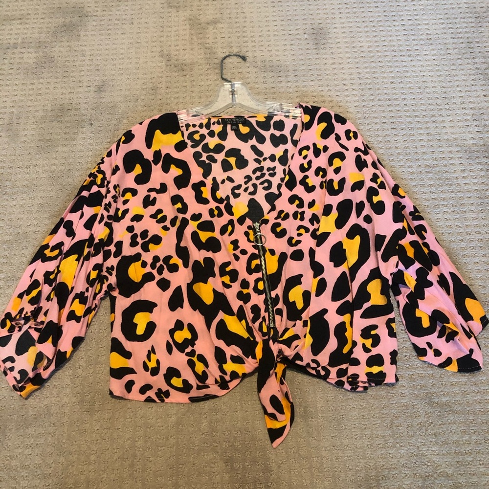 Cheetah print Topshop blouse